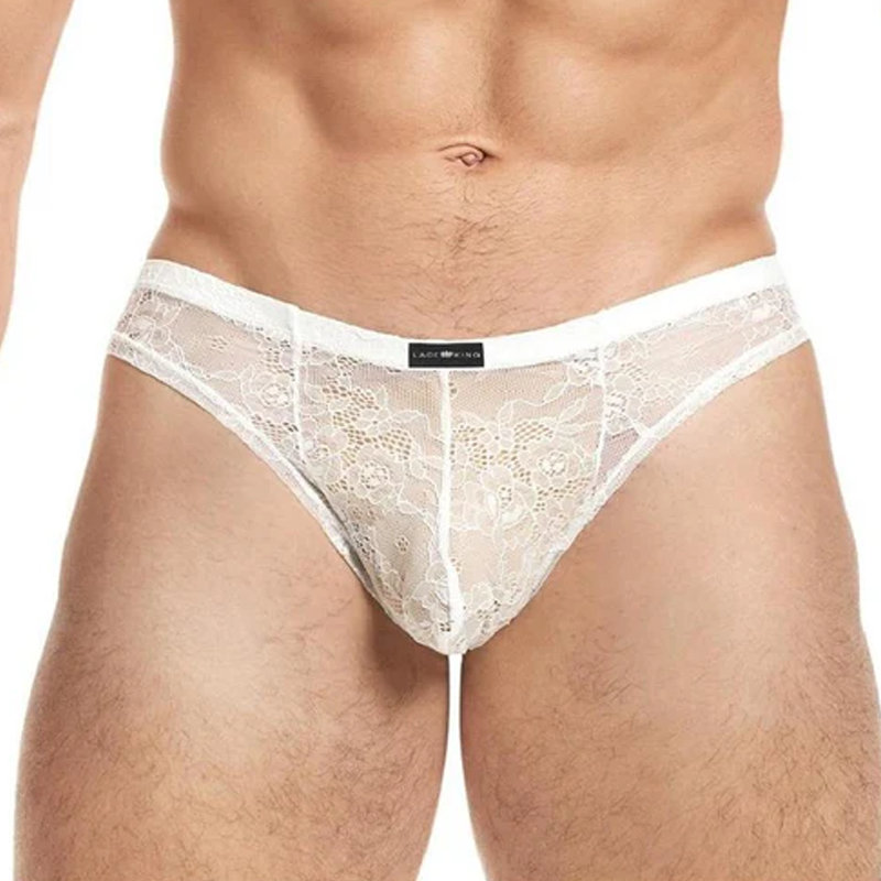 LACE KING Lace Bikini - White LXL