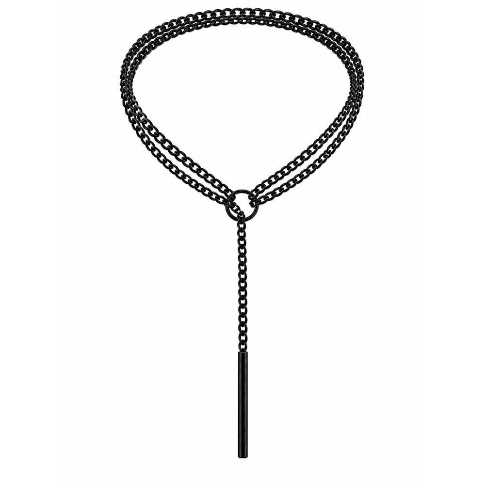 PUNK-O-RING Double-Wrap Slip Chain - Black