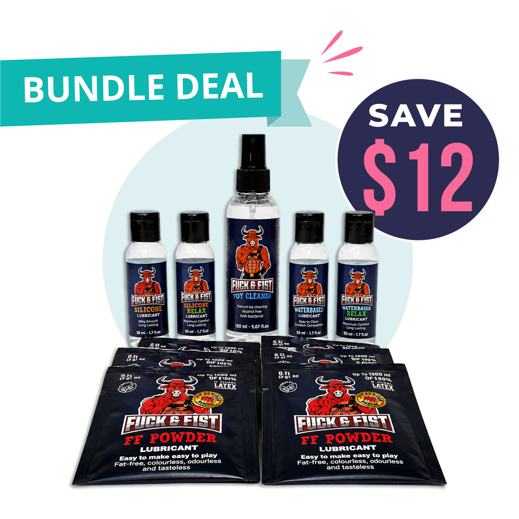 Fuck & Fist Lubricant + Toy Cleaner Value Bundle