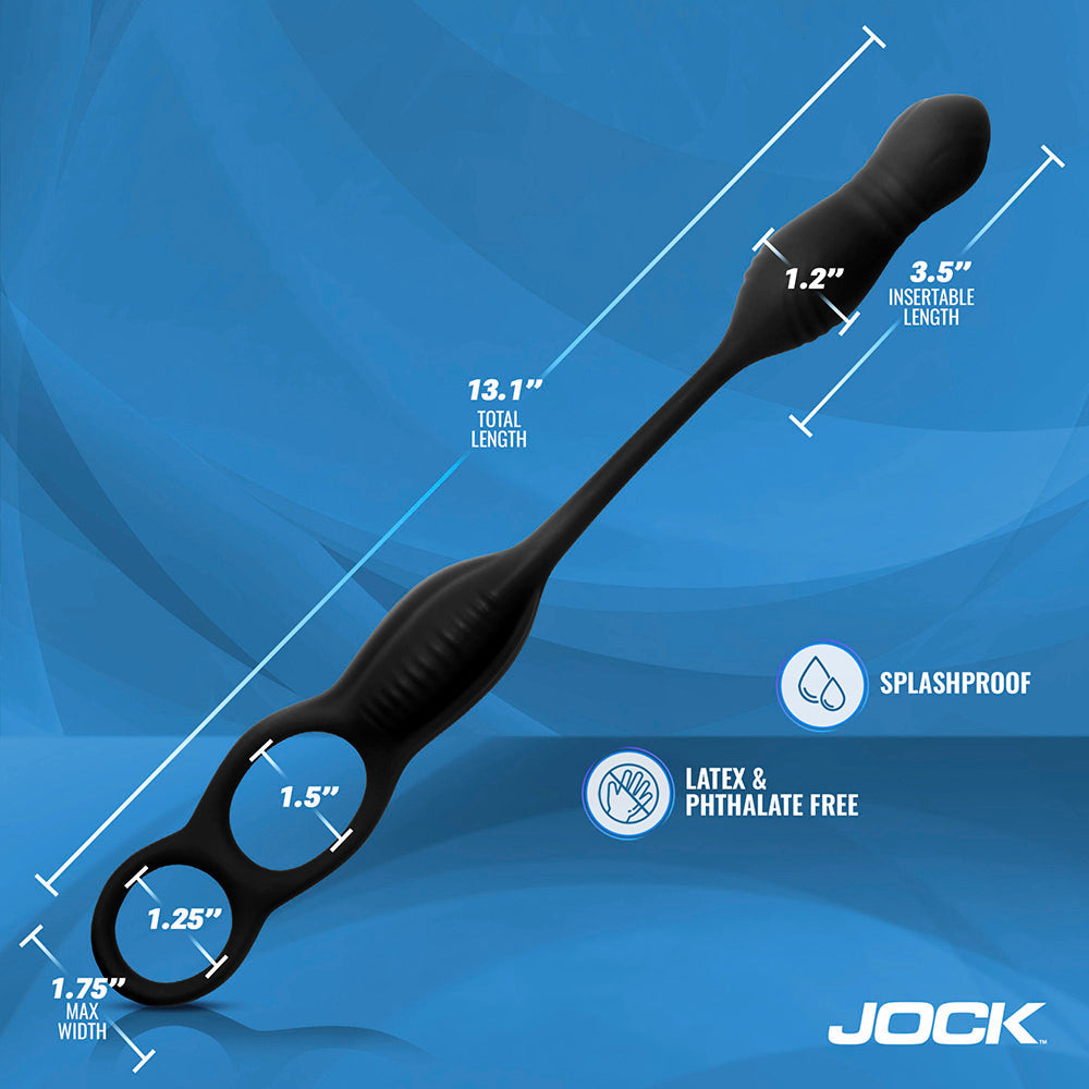 Hyper Thrusting and Vibrating Anal Plug with C-Ring