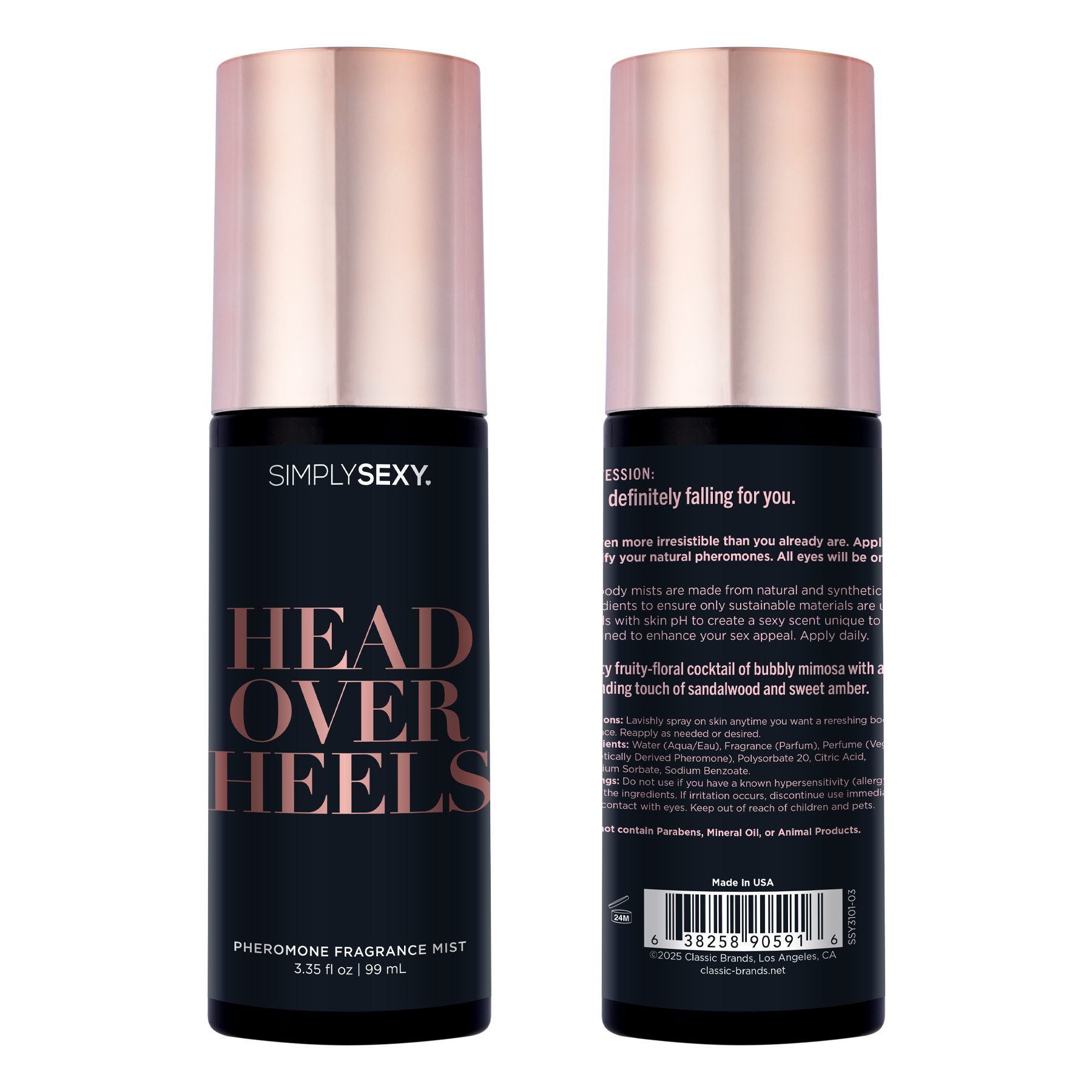 BRUME CORPORELLE PHÉROMONE SEXY SIMPLEMENT - TÊTE EN BAS - 3.35 floz | 99mL