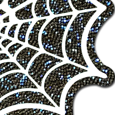 Glitter Black Glow in the Dark Spooky Spider Web Pasties