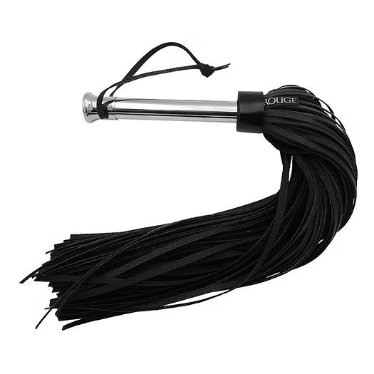 Leather Flogger with Steel Handle