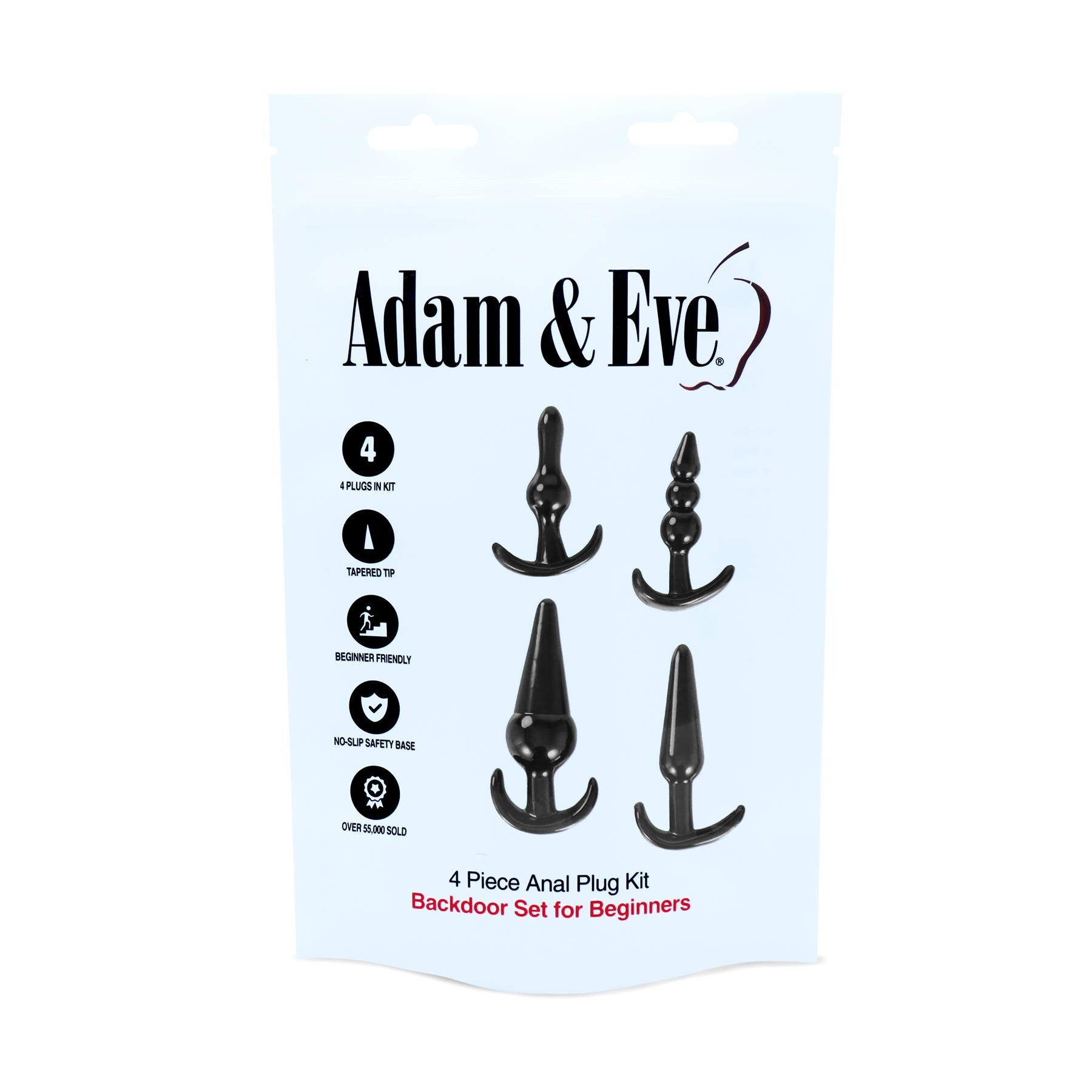Adam & Eve 4-Piece Anal Plug Kit (Bag)