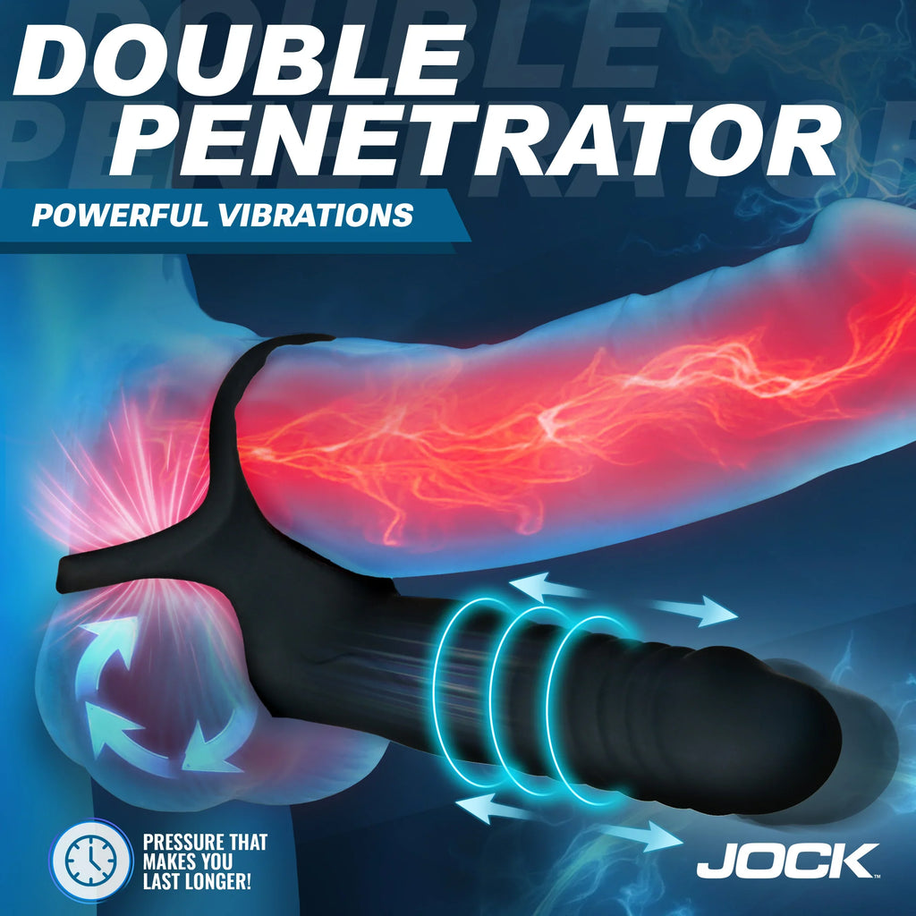 Double Thrust Thrusting & Vibrating Double Penetration C-Ring w/ Remote