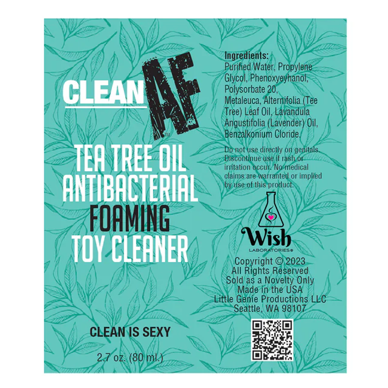 CLEAN AF, FOAMING TOY CLEANER, TEA TREE, 2.7 OZ