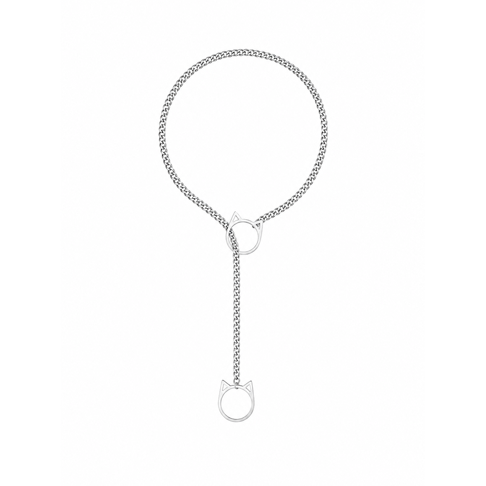 Anneau de cou CAT O RING SLIP CHOKE CHAIN - argent