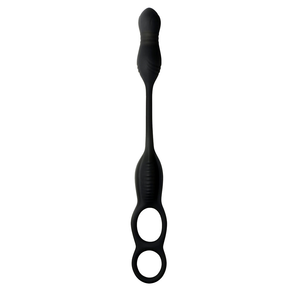 Hyper Thrusting and Vibrating Anal Plug with C-Ring