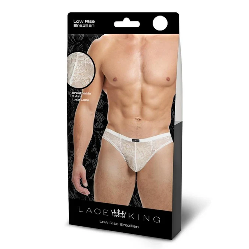LACE KING Lace Bikini - White LXL