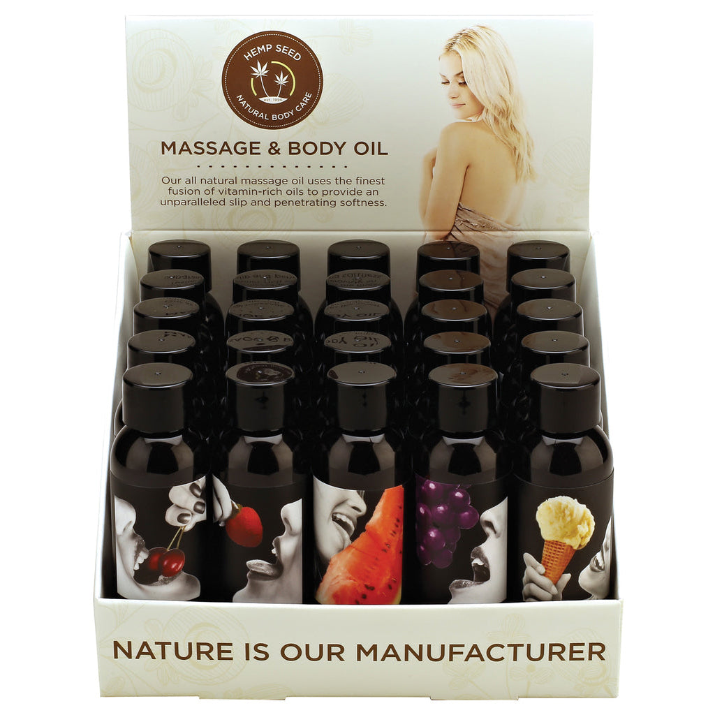 Affichage pré-emballé d'huile de massage comestible 25 pièces