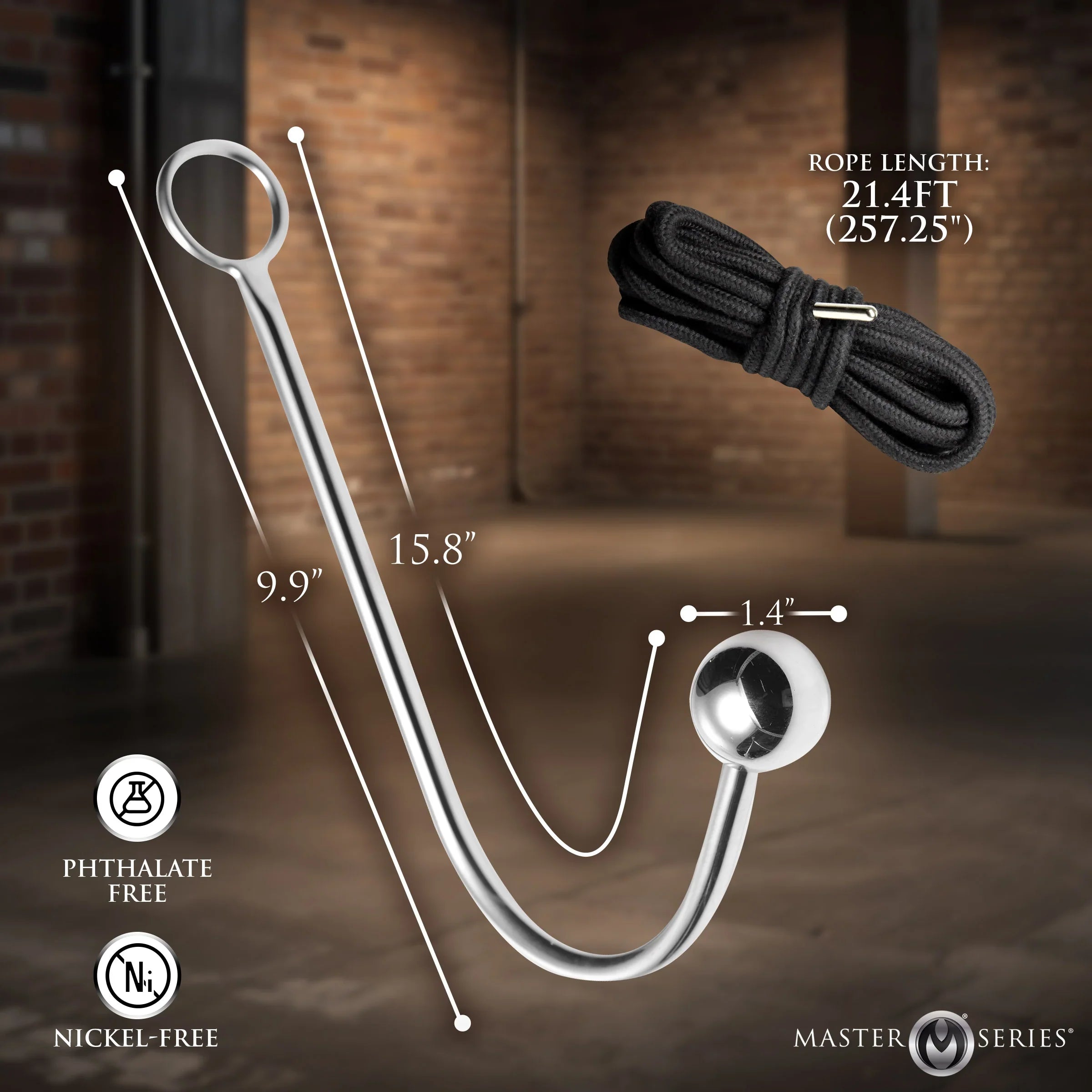 Roped Anal Hook with Rope