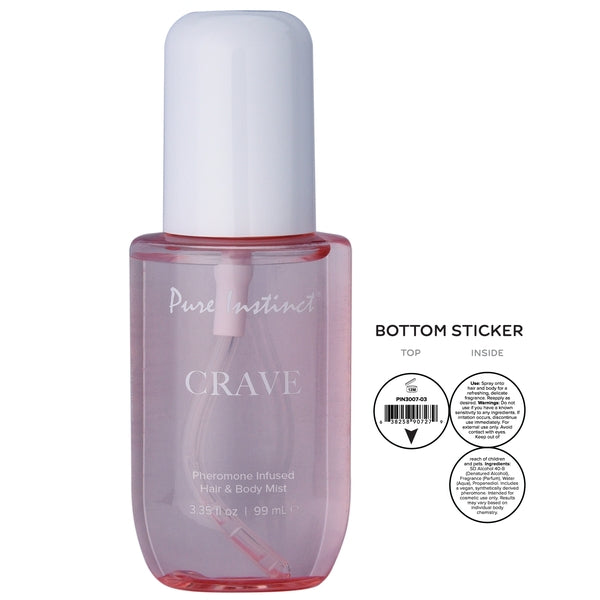 PURE INSTINCT - BRUME CAPILLAIRE ET CORPORELLE AUX PHÉROMONES - CRAVE - 3.35 fl oz | 99mL