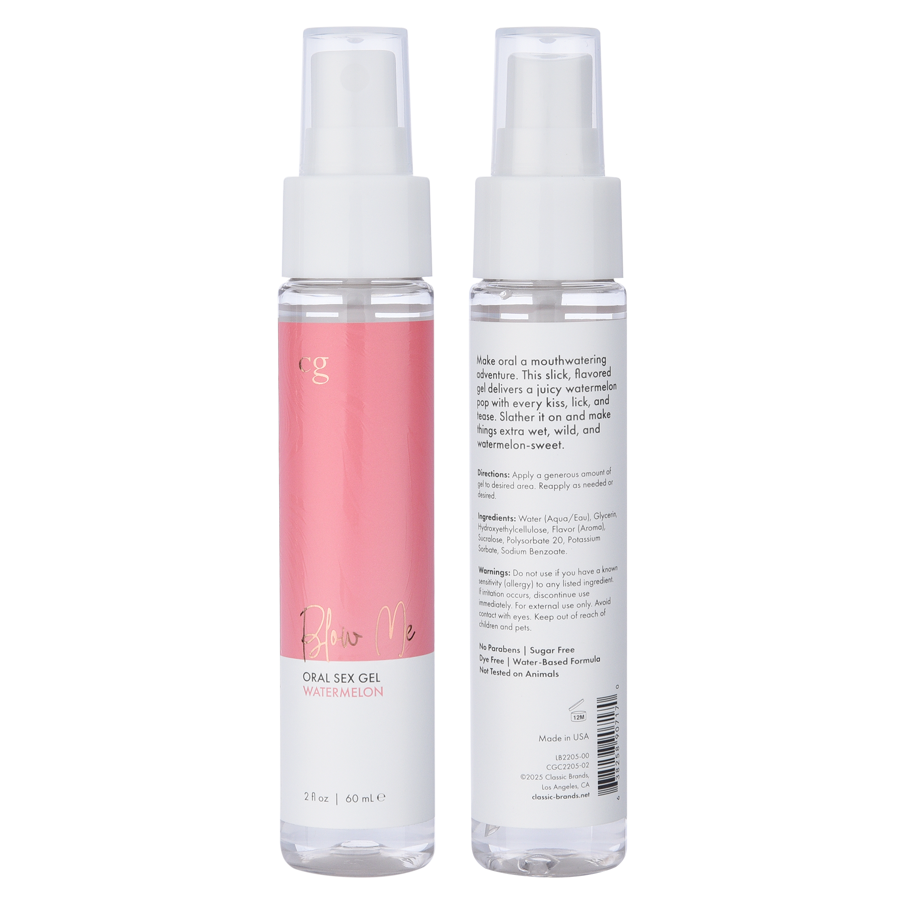 GEL DE SEXE ORAL BLOW ME - PASTÈQUE - 2 floz | 30 mL