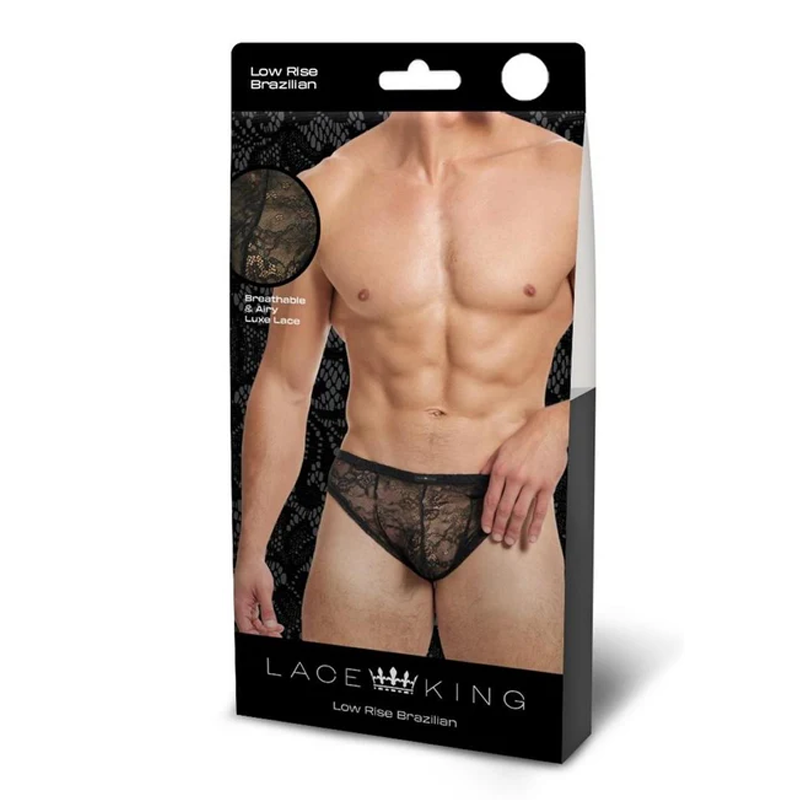 LACE KING Lace Bikini - Black LXL