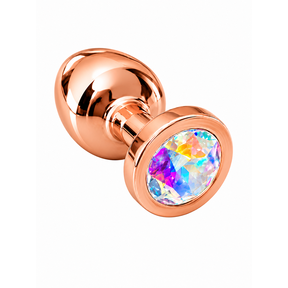 Metal Rose Gold CRZ plug - XSmall - Aurora Borealis
