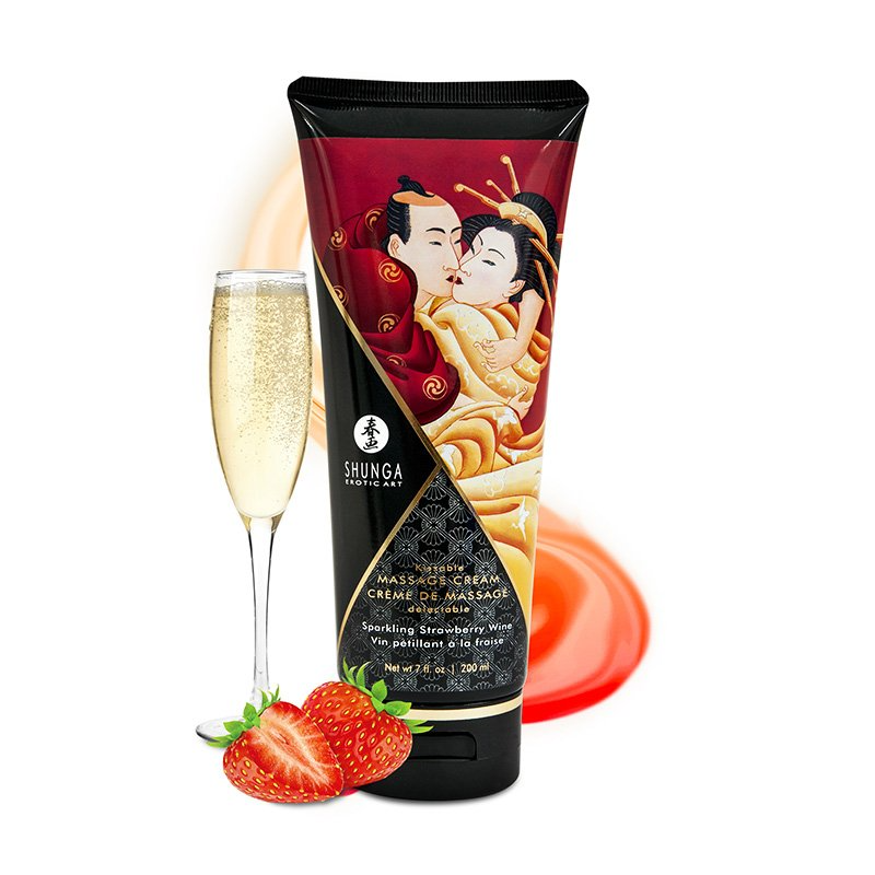 TESTER - Kissable Massage Creams 200 ml/ 7 fl.oz - Sparkling Strawberry Wine