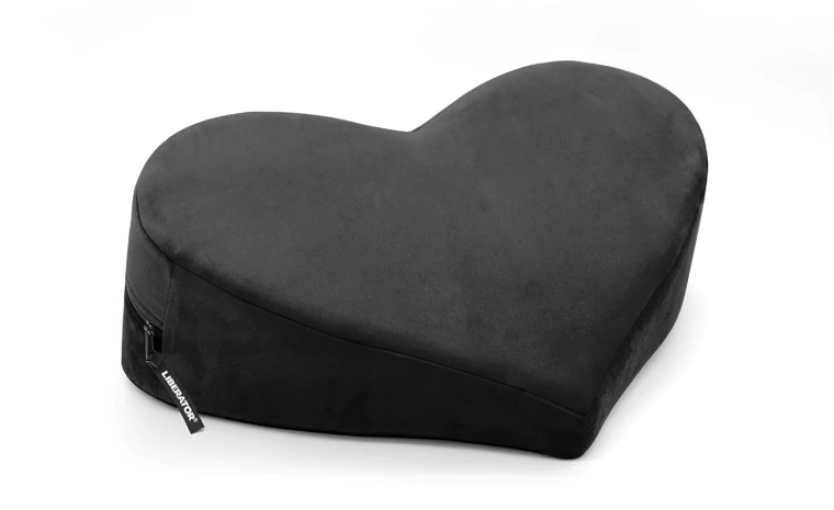 Cale cœur en microvelours noir