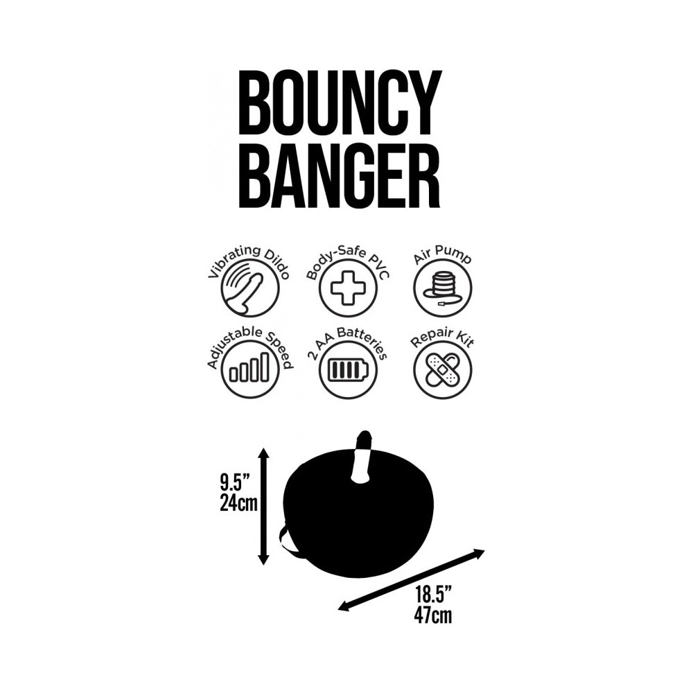 Bouncy Banger Inflatable Vibrating Dildo