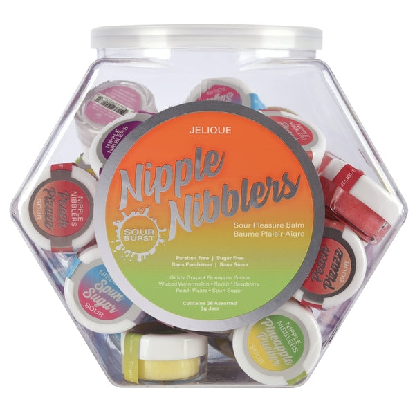 NIPPLE NIBBLERS baume de plaisir acidulé assorti 3 g, bol de 36 - PRÉSENTOIR