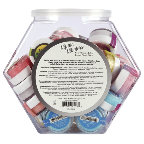 NIPPLE NIBBLERS baume de plaisir acidulé assorti 3 g, bol de 36 - PRÉSENTOIR