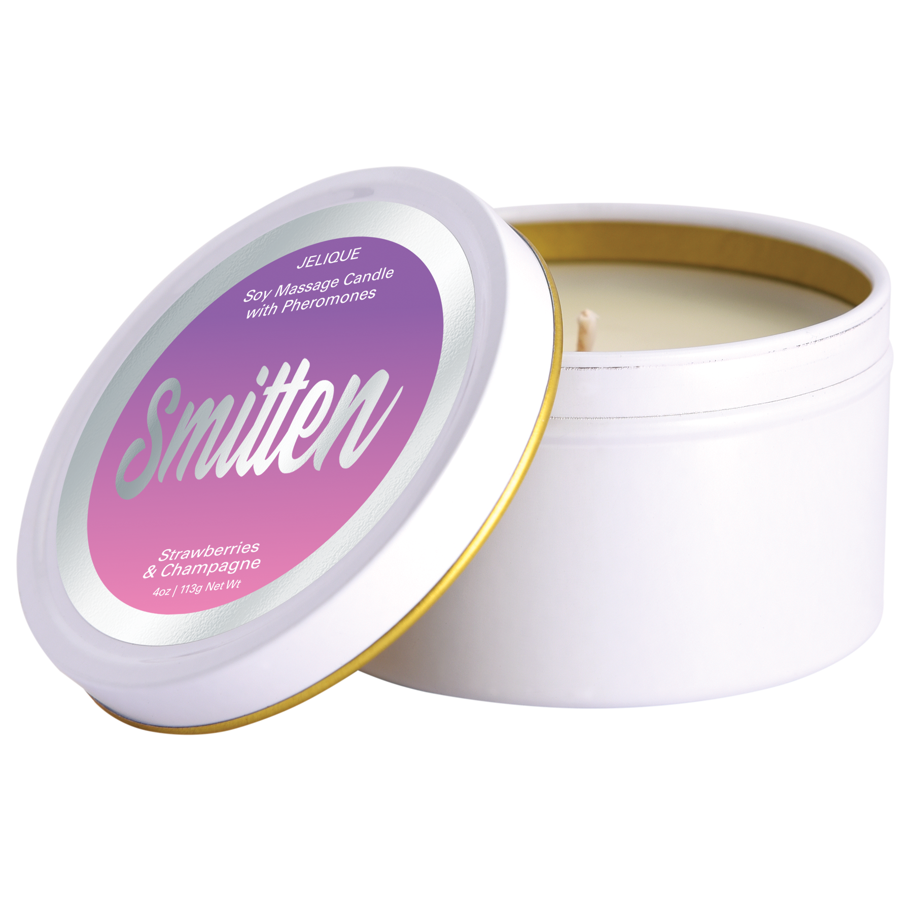 MOOD CANDLES PHEROMONE SOY MASSAGE CANDLES STRAWBERRY & CHAMPAGNE 4OZ | 113G