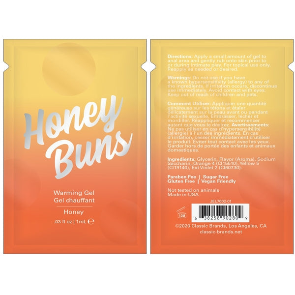 HONEY BUNS GEL D'EXCITATION CHAUFFANT - FOIL - 0.03 fl oz | 1 mL