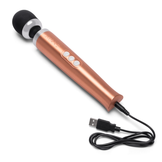 Masseur vibrant rechargeable en métal - Or rose