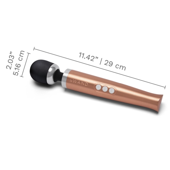 Masseur vibrant rechargeable en métal - Or rose