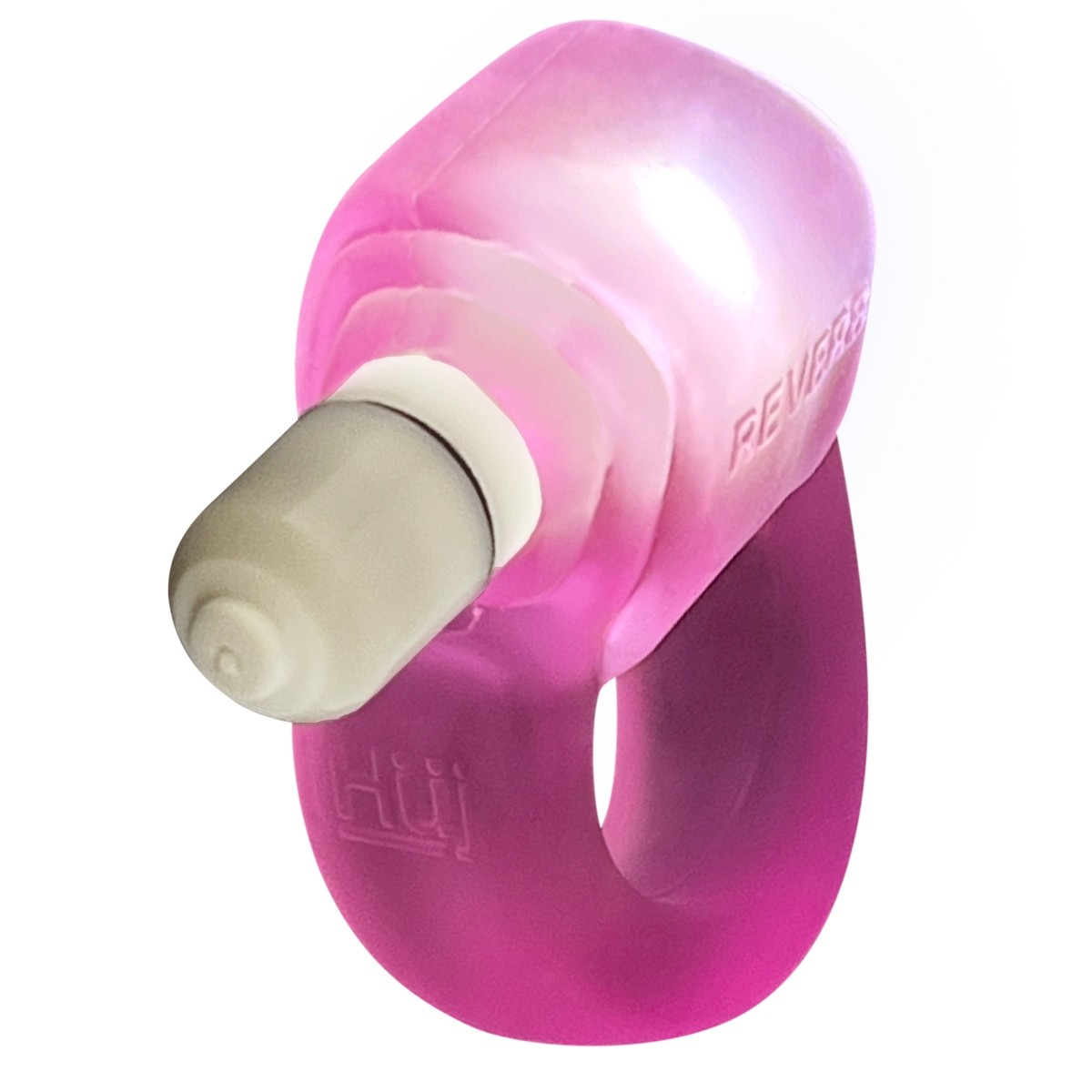 GLOWDICK, anneau pénien avec LED, GLACE ROSE