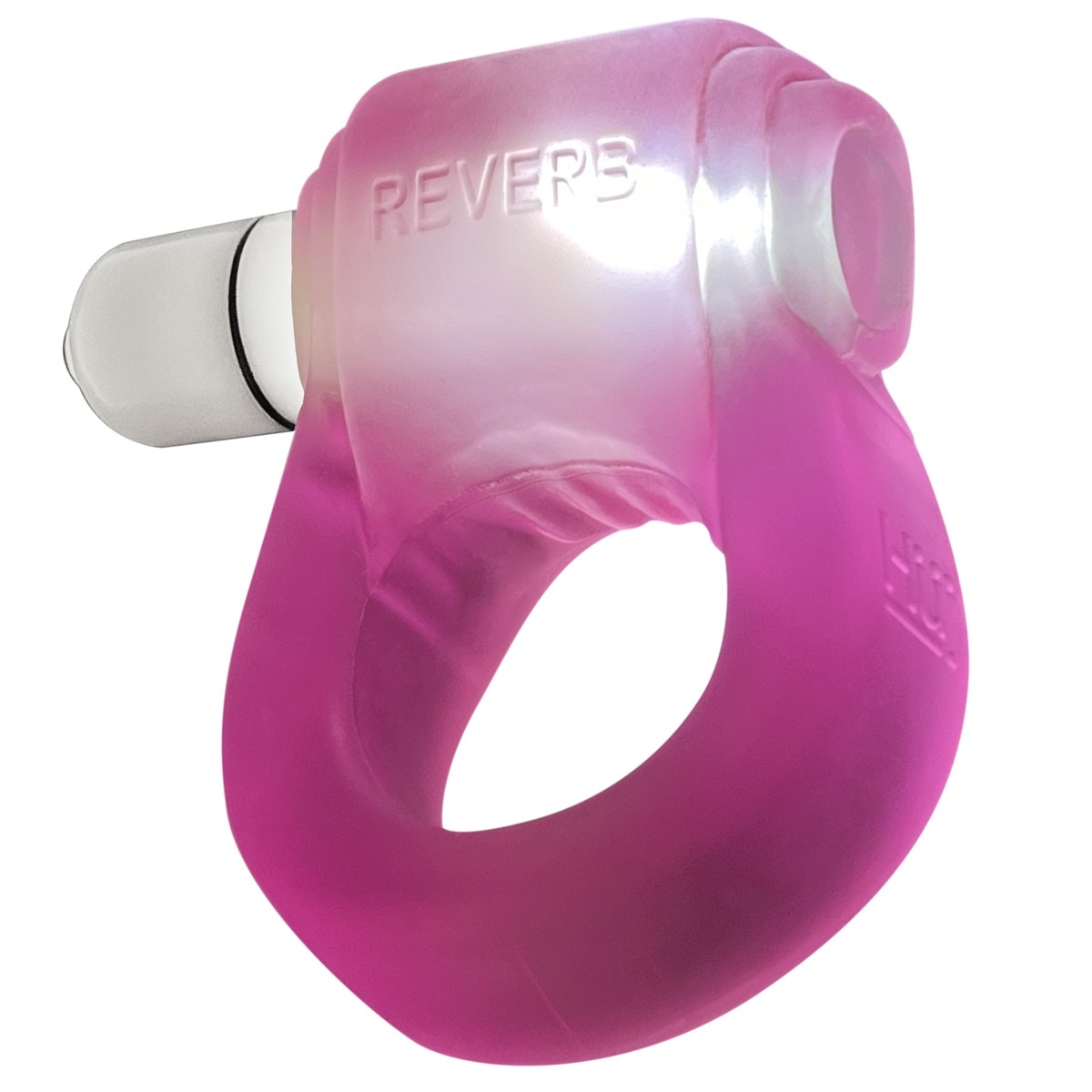 GLOWDICK, anneau pénien avec LED, GLACE ROSE