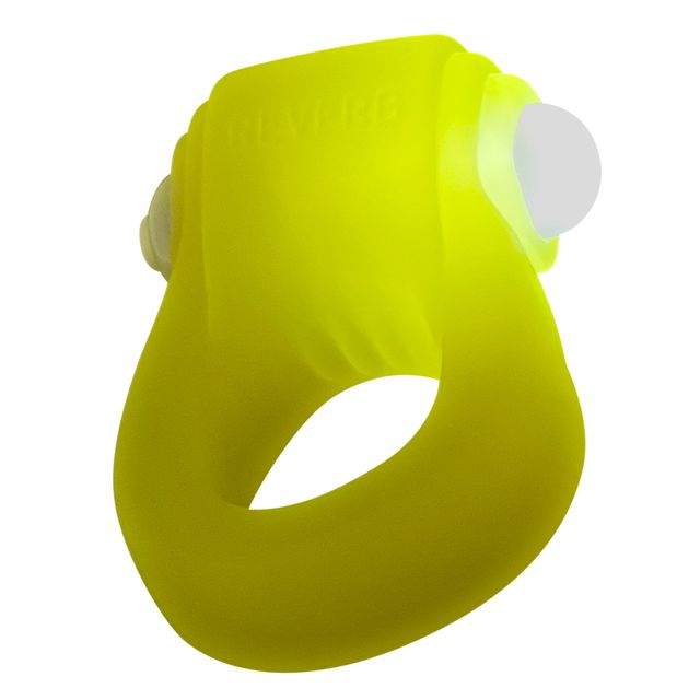 GLOWDICK, anneau pénien avec LED, GLACE JAUNE