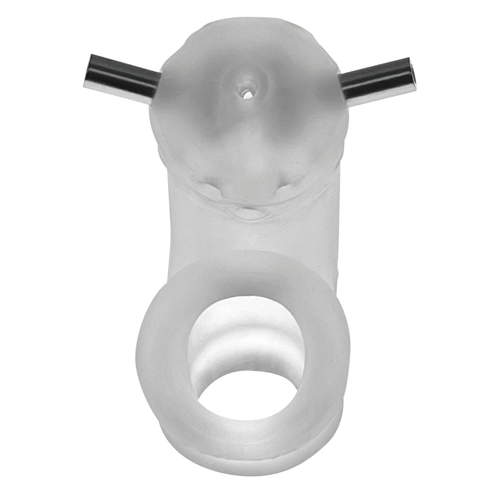 AIRLOCK ELECTRO, chasteté ventilée légère, GLACE TRANSPARENTE