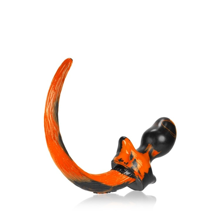 BULLDOG, plug anal à queue de chiot, TOURBILLON ORANGE, grand