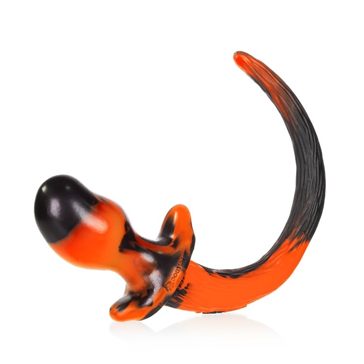 BULLDOG, plug anal à queue de chiot, TOURBILLON ORANGE, grand