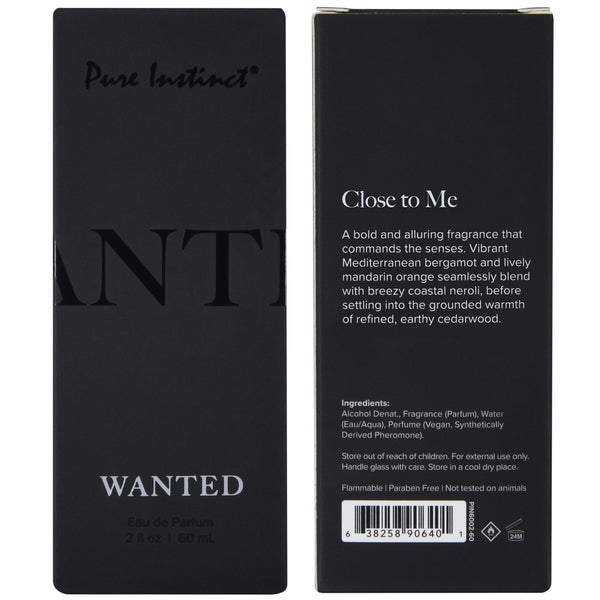 Wanted - 60ml Parfum Pheromone Pure Instinct pour Hommes