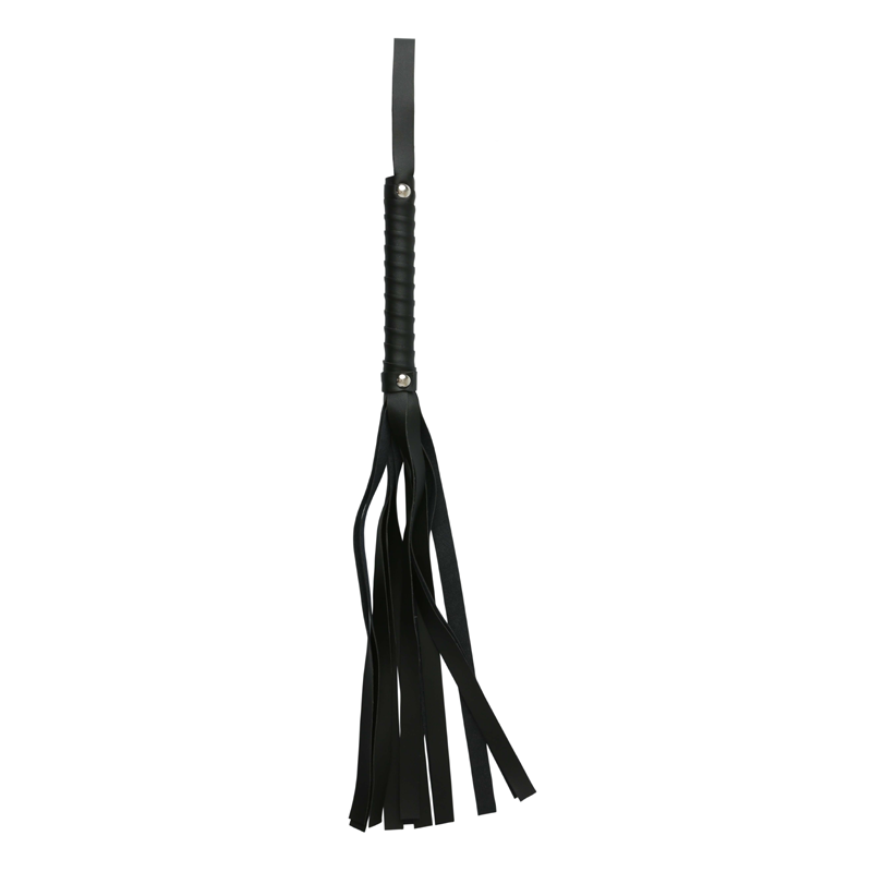 Flogger en similicuir noir