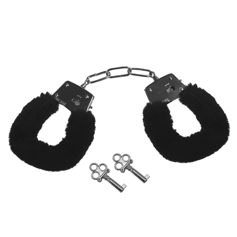 Menottes en peluche noires