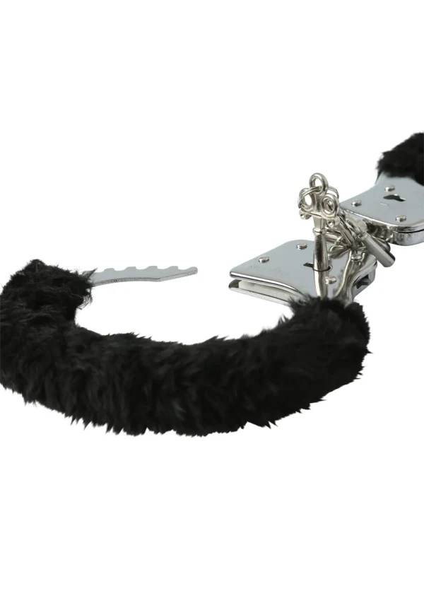 Menottes en peluche noires