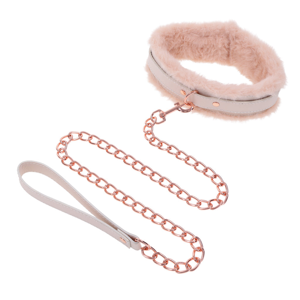 Collier et laisse en fourrure Peaches ‘n CreaMe