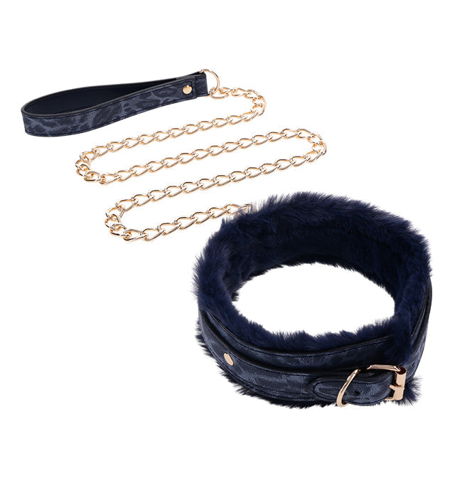 Collier et laisse en fourrure Cougar