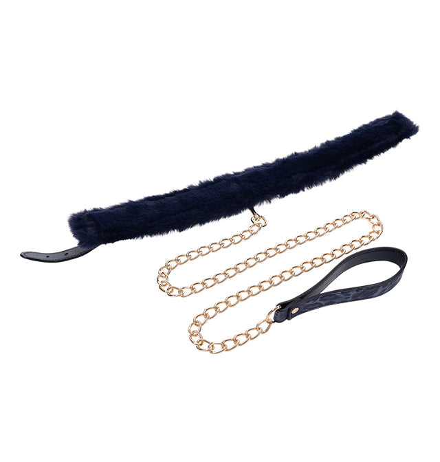 Collier et laisse en fourrure Cougar