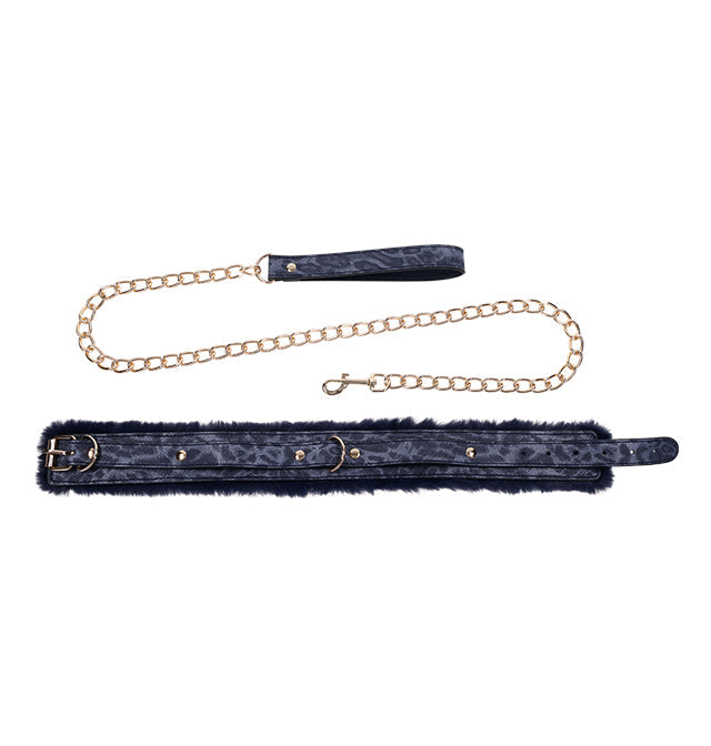 Collier et laisse en fourrure Cougar
