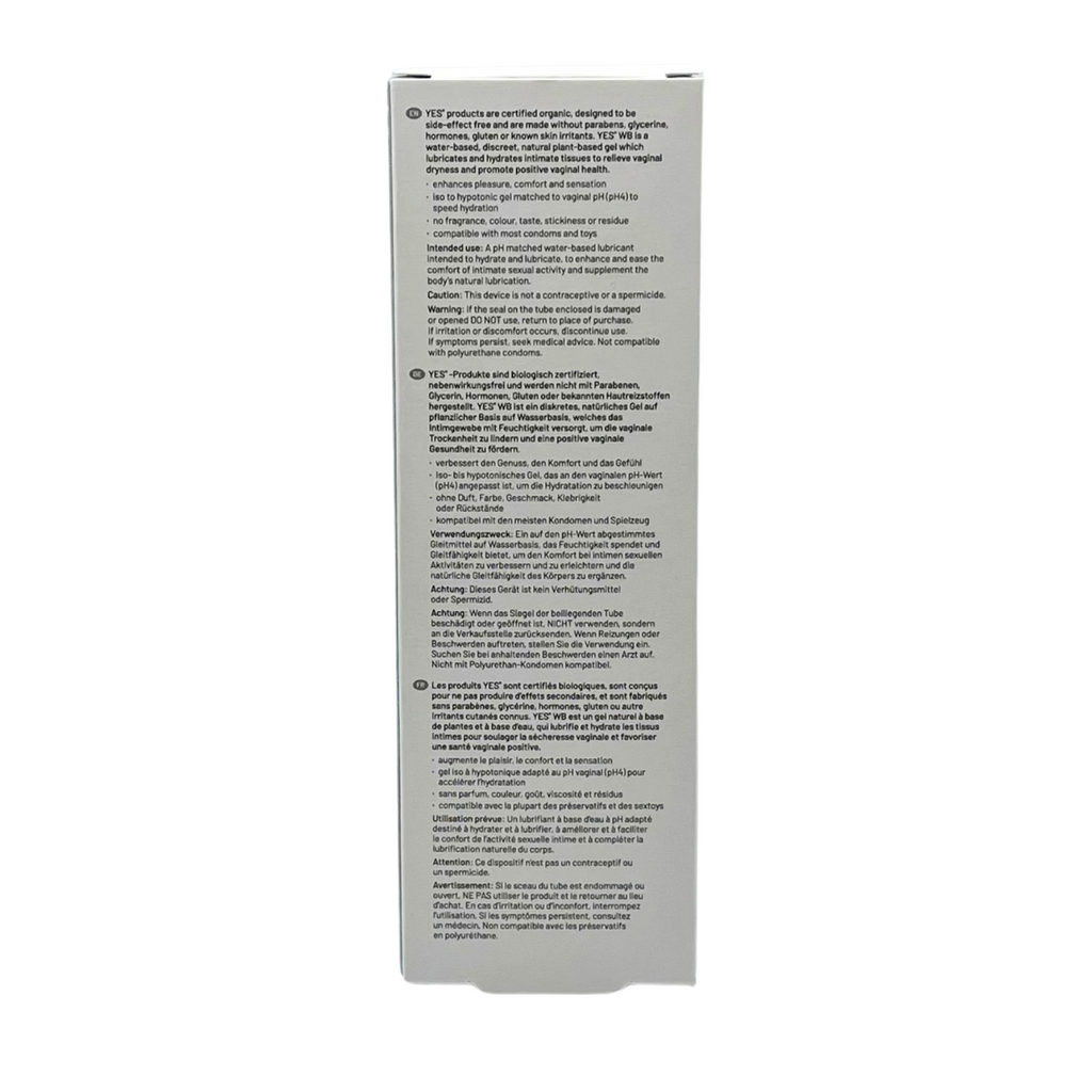 YES WB Lubrifiant Organique à Base d'Eau 100ml