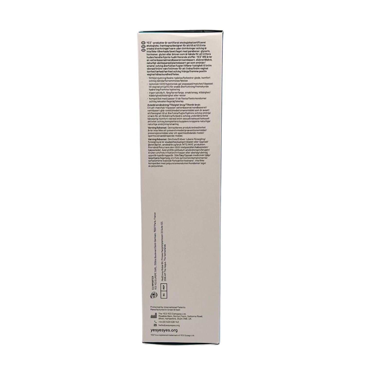 YES WB Lubrifiant Organique à Base d'Eau 150ml