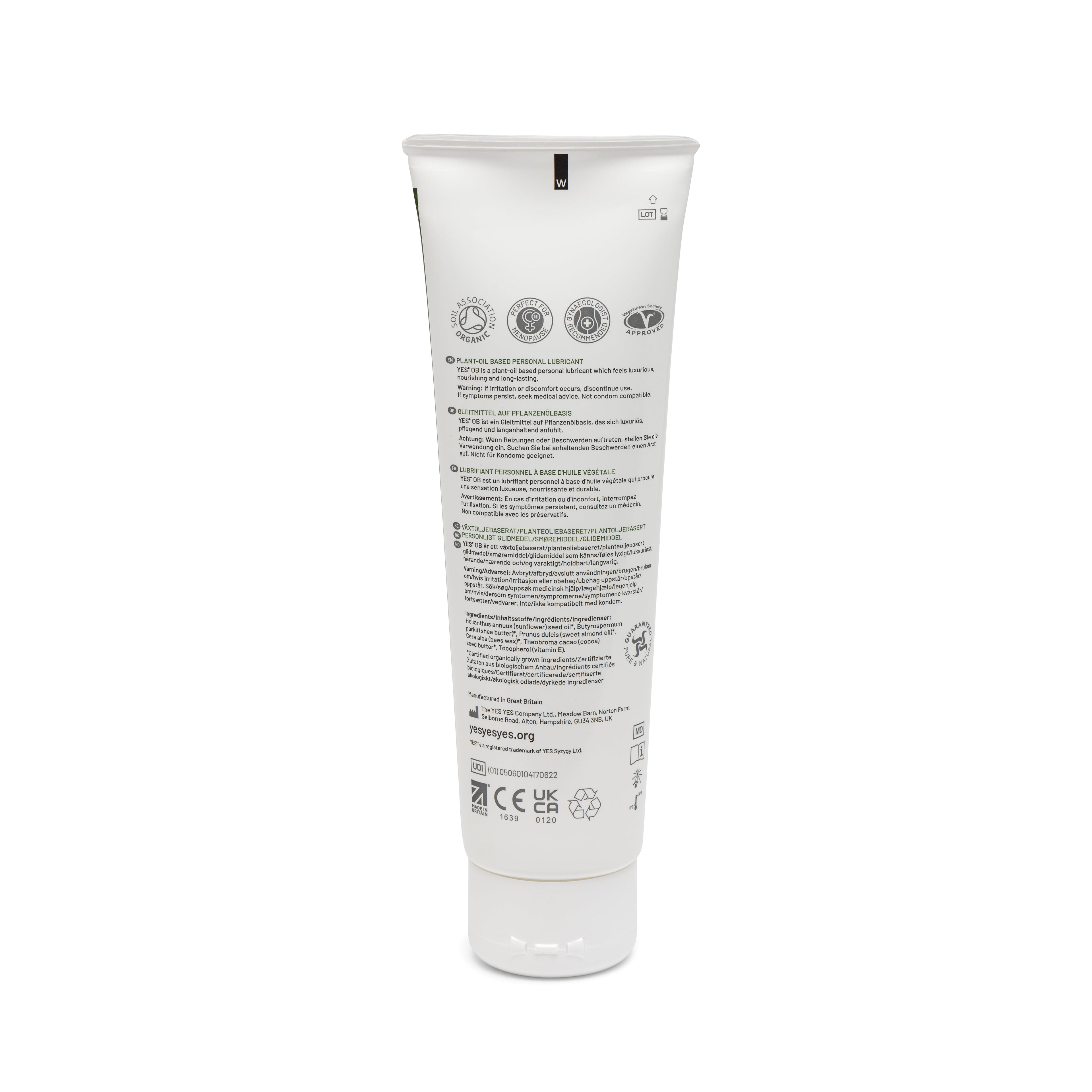 YES OB Lubrifiant Organique à Base d'Huile 140ml